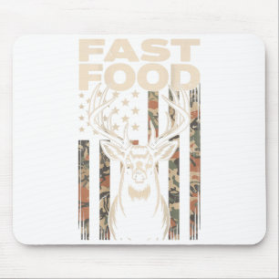 Tarnmuster-Hirschjagd-Fast-Food-Gag-Jäger-Geschenk Mousepad