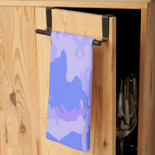 Tarnmuster Pastellblau abstraktes Muster Geschirrtuch