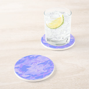 Tarnmuster Pastellblau abstraktes Muster Getränkeuntersetzer