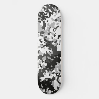 Tarnmuster-Skateboard Weiß Schwarz Grau Skateboard