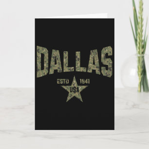 Tarnmuster-Souvenir USA Stern Dallas Texas  Karte