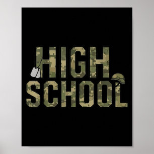 Tarnmuster-Team Highschool-Squad Rückkehr zur Schu Poster