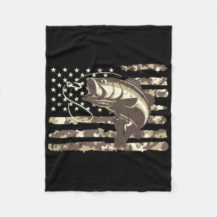 Tarnmuster US-Flag Byss Fisch Cooles Angelsport Pa Fleecedecke
