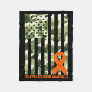 Tarnmuster-USA-Flagge Multiple-Sklerose-Bewusstsei Fleecedecke