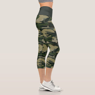 Tarnmuster Waldgebiet taktische Militärk camouflag Capri Leggings
