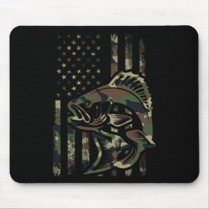 Tarnung Angeln Männer Jungen Amerikanische Flagge Mousepad