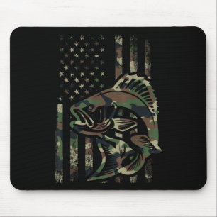 Tarnung Angeln Männer Jungen Amerikanische Flagge Mousepad