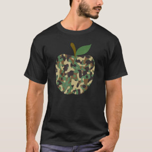 Tarnung Apfel Zurück zur Schule Lehrer Schüler T-Shirt