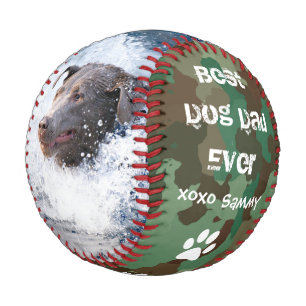 Tarnung Bester Hund Papa Foto Vatertag Baseball