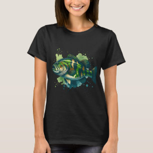 Tarnung Großmaulbarsch mit Spritzeffekt T-Shirt