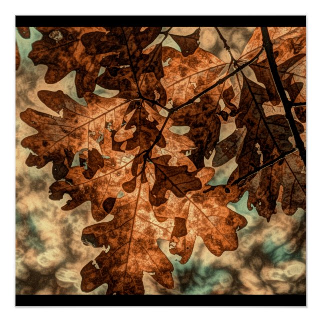 Tarnung Herbstleaves Orange Fall Foliage Poster (Vorderseite)