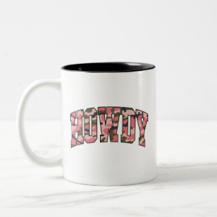 Tarnung Howdy Pink Preppy-Tarnung Weihnachten Zweifarbige Tasse