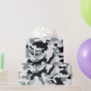 Tarnung mit Schnee-Staub Geschenkpapier