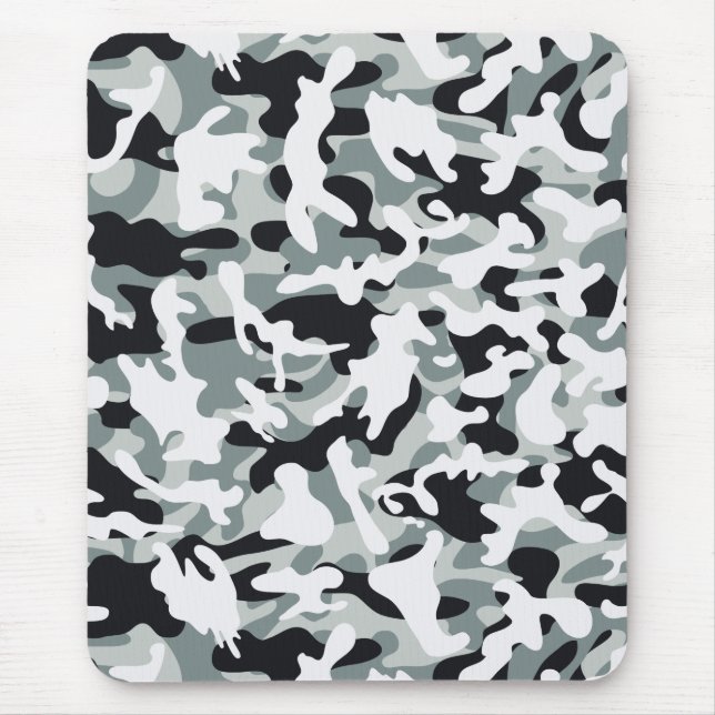 Tarnung mit Schneestaub  Mousepad (Vorne)