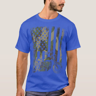 Tarnung US Flag Motorcycle United States Biking T-Shirt