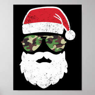 Tarnung Weihnachten im Juli Retro Vintage Tarnung Poster