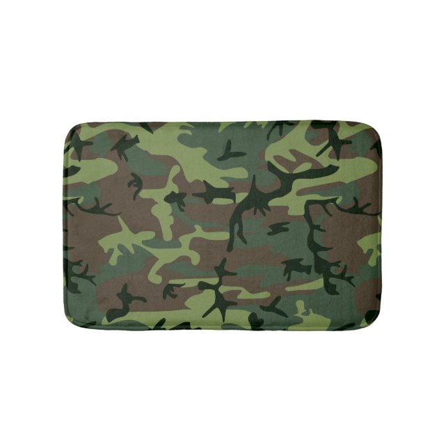 Tarnungs-Camouflage-Grün-Brown-Muster Badematte (Vorderseite)