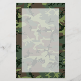 Tarnungs-Camouflage-Grün-Brown-Muster Briefpapier