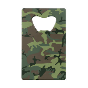 Tarnungs-Camouflage-Grün-Brown-Muster Kreditkarten Flaschenöffner
