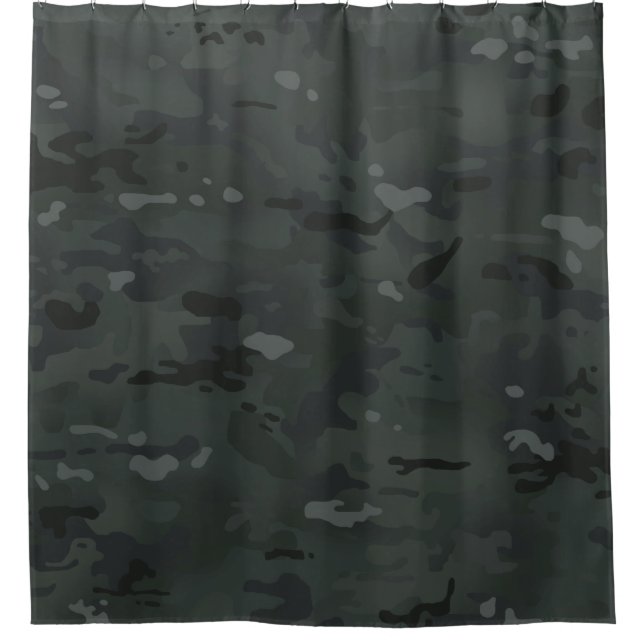 Tarnungs-Camouflage-Muster-Nachtfarben Duschvorhang (Vorderseite)