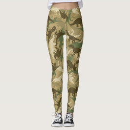 Tarnungs-Dinosaurier-Druck-Leggings Leggings