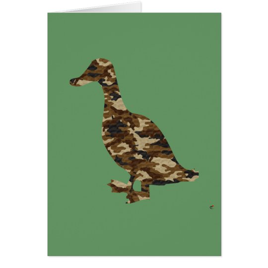 Tarnungs-Enten-Silhouette Karte