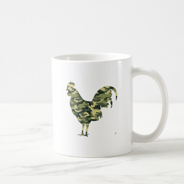 Tarnungs-Hahn-Silhouette Kaffeetasse (Rechts)