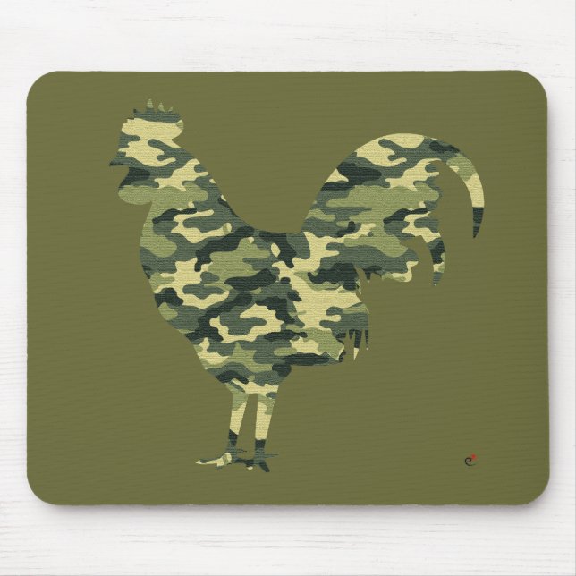 Tarnungs-Hahn-Silhouette Mousepad (Vorne)