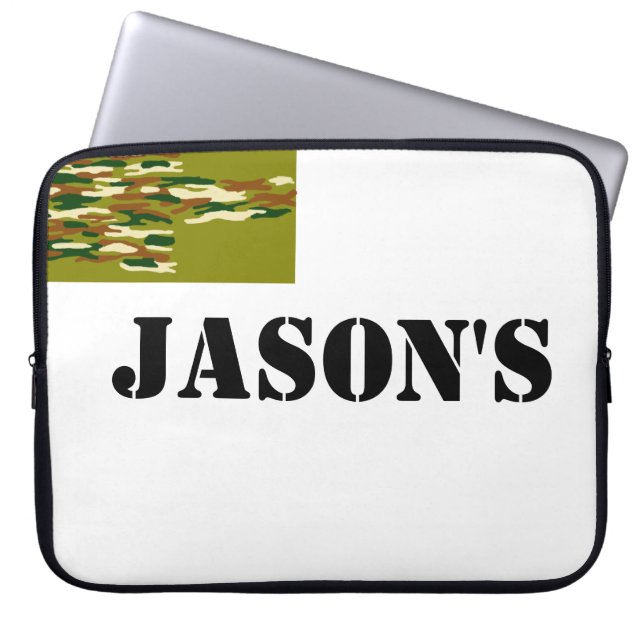 Tarnungs-individueller Name Laptopschutzhülle (Vorderseite)