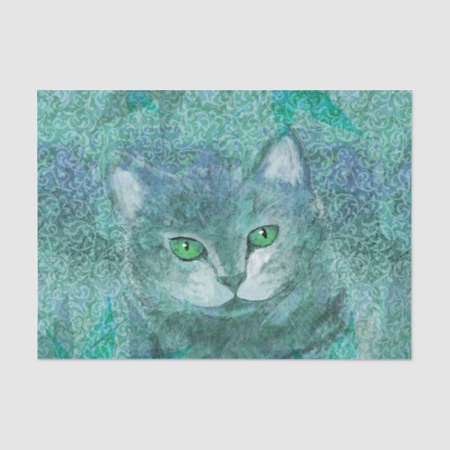 Tarnungs-Katzen-Natur-Garten Seidenpapier (Vorderseite)
