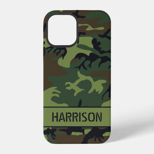 Tarnungs-Monogramm iPhone 12 Hülle (Rückseite)