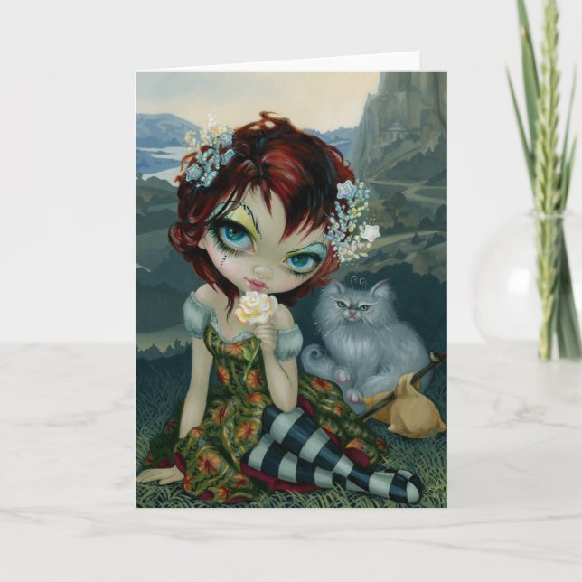 "Tarot Amanda Palmer:  Der Dummkopf-" Gruß-Karte Karte (Vorderseite)