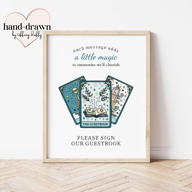 Tarot Baby Shower Framework Gästebuchsignatur Poster (Von Creator hochgeladen)