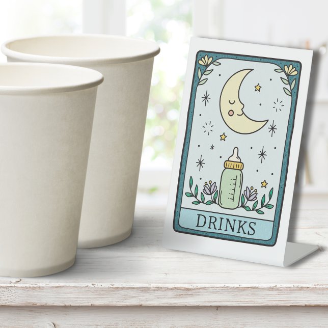 Tarot-Baby-Shower-Getränketisch Sockelschild (Von Creator hochgeladen)
