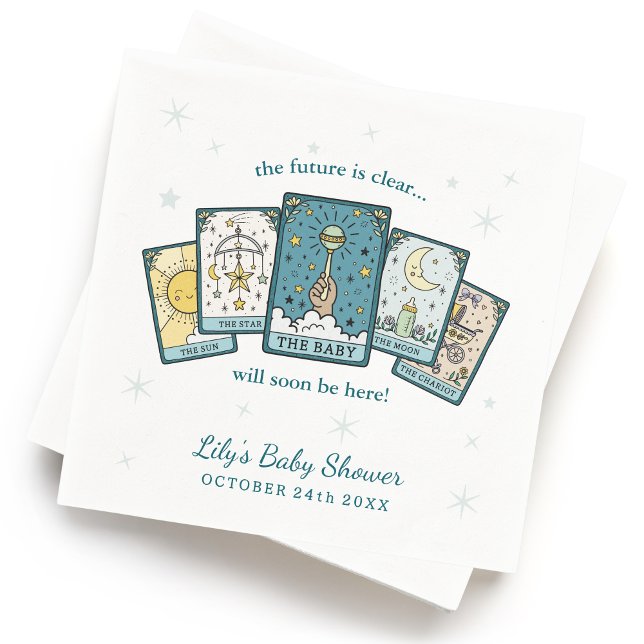 Tarot Baby Shower Personalized Paper Napkin Serviette (Von Creator hochgeladen)