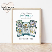 Tarot-Baby-Shower-Rahmen für essbaren Tischschild