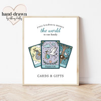 Tarot-Baby-Shower-Rahmen-Geschenk-Tisch-Schild