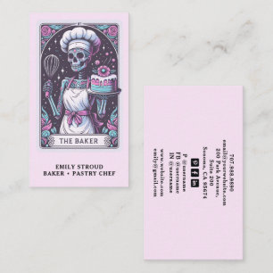 Tarot-Bäcker Konditor Dessert-Caterer Pink Visitenkarte
