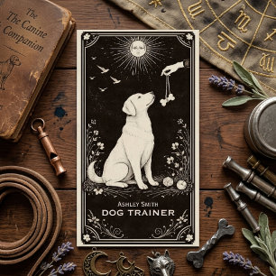 Tarot Boho Mystische Hundetrainerin Visitenkarte
