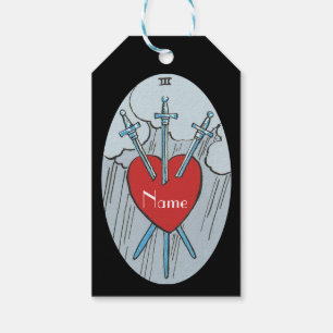 Tarot Card 3 Schwerter Thunder_Cove Geschenkanhänger
