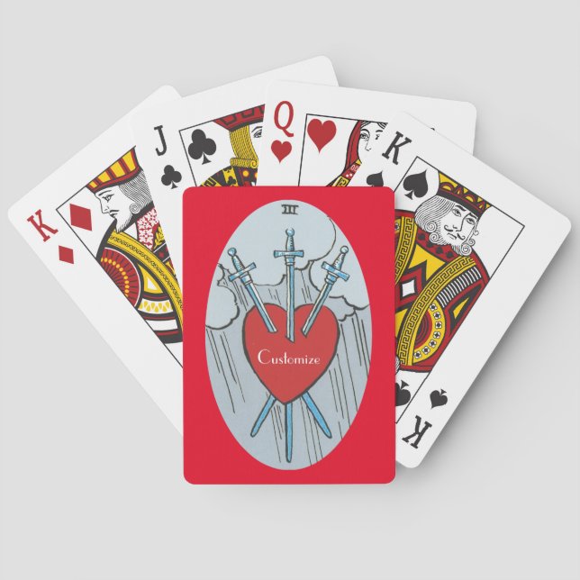 Tarot Card 3 Schwerter Thunder_Cove Spielkarten (Rückseite)