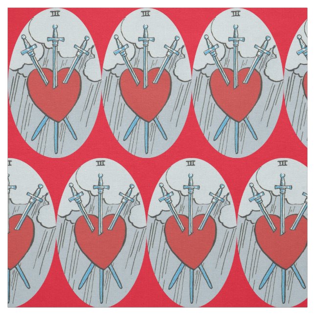 Tarot Card 3 Schwerter Thunder_Cove Stoff (Muster)
