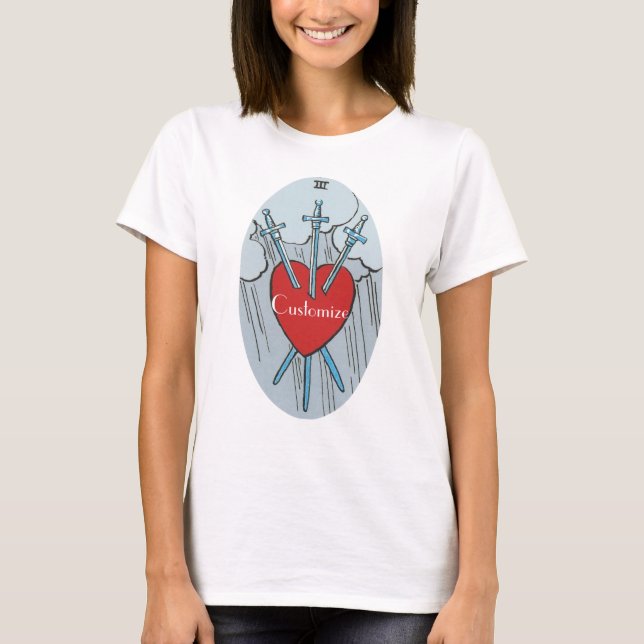 Tarot Card 3 Schwerter Thunder_Cove T-Shirt (Vorderseite)