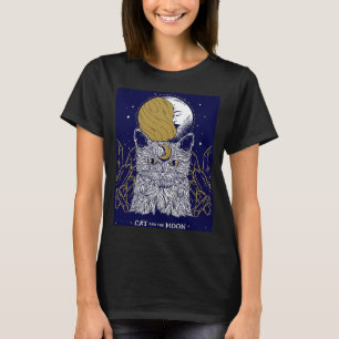 Tarot Card Cat and Moon Occult Gothic T-Shirt