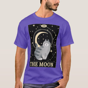 Tarot Card Crescent Moon und Cat Grafik Astrologie T-Shirt