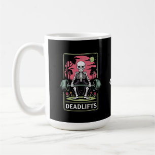 Tarot Card Deadlifts Funny Skeletout Workout Desig Kaffeetasse