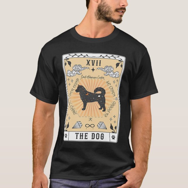 Tarot Card Der Hund Ostsibirischer Laika Celestie  T-Shirt (Vorderseite)