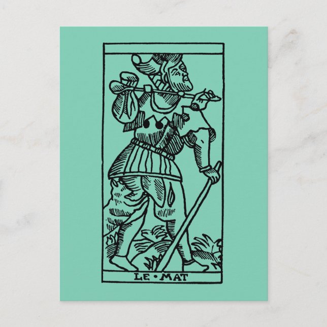 Tarot Card: Der Narr Postkarte (Vorderseite)