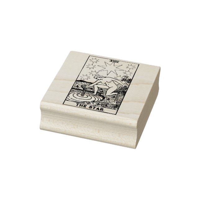 Tarot Card: Der Stern: Personalisierter Text Gummistempel (Stempel)