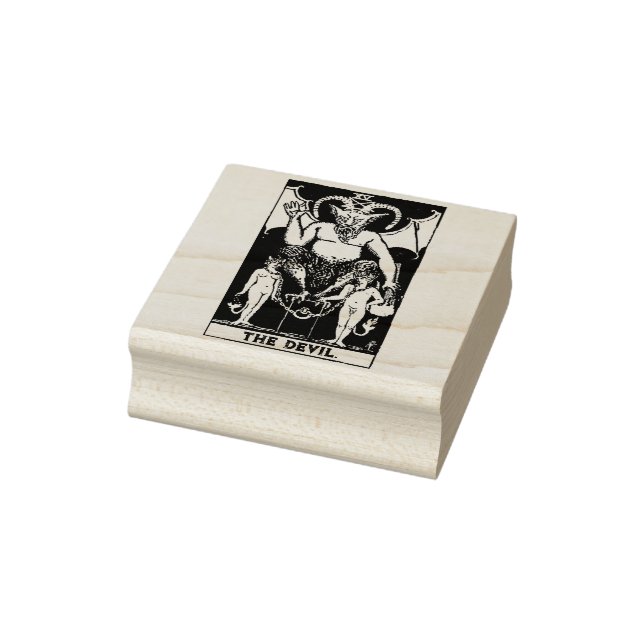 Tarot Card: Der Teufel: Personalisierter Text Gummistempel (Stempel)